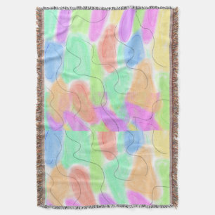 simple minimal add your text monogram name throw f blanket