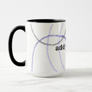 simple minimal add your text monogram photo    cof mug