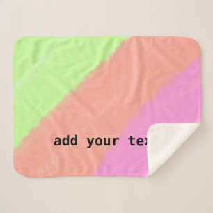 simple minimal add your text monogram photo thro sherpa blanket