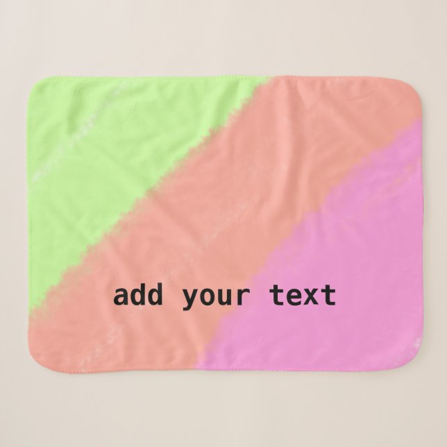 simple minimal add your text monogram photo   thro sherpa blanket (Front (Horizontal))