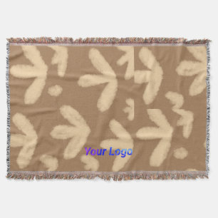 simple minimal add your text monogram photo   thro throw blanket