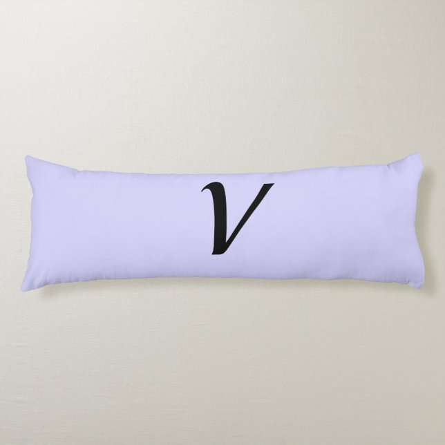 simple minimal add your text monogram photo  throw body cushion (Front)