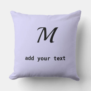 simple minimal add your text monogram photo throw cushion