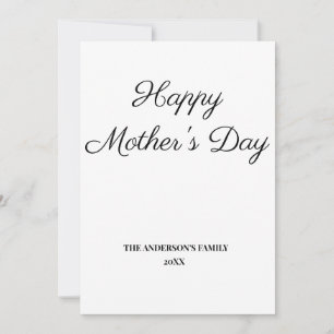 simple minimal add your text mother's day card