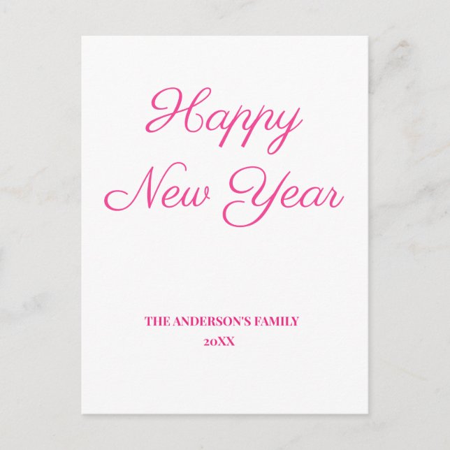 simple minimal add your text new year card (Front)