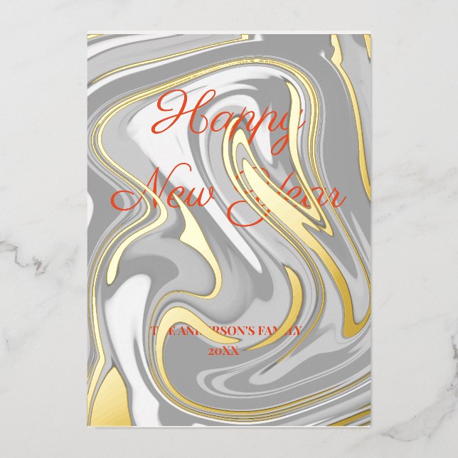 simple minimal add your text new year card (Front)