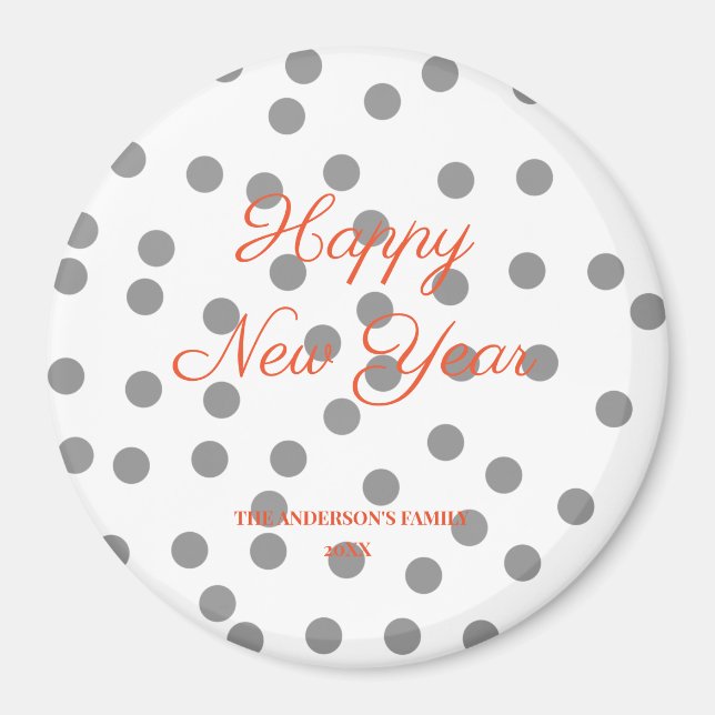 simple minimal add your text new year card magnet (Front)