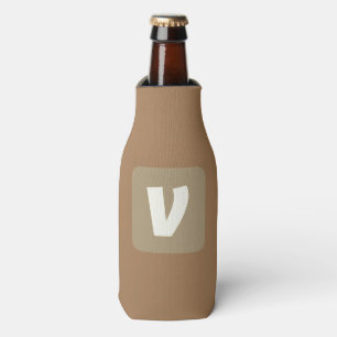 simple minimal add your text photo christmas c bottle cooler