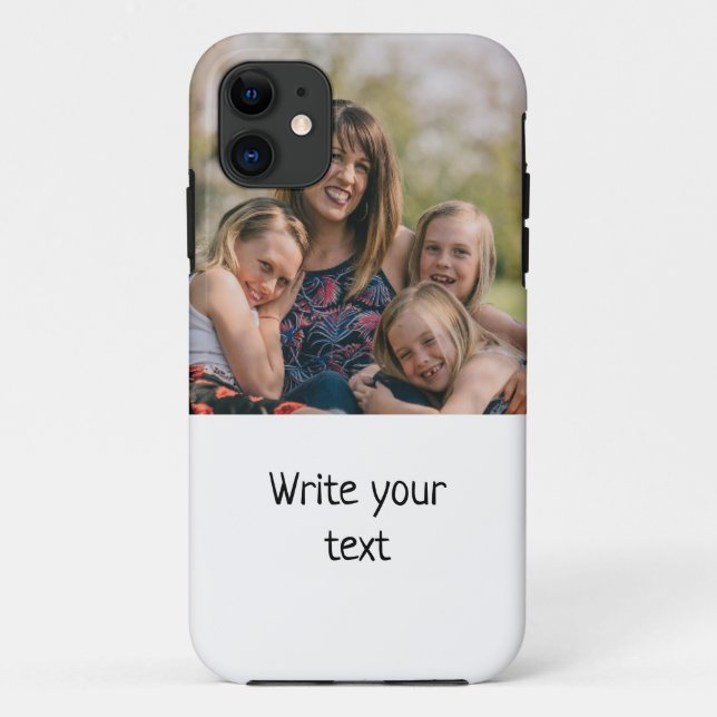 simple minimal add your text photo christmas    Case-Mate iPhone case (Back)