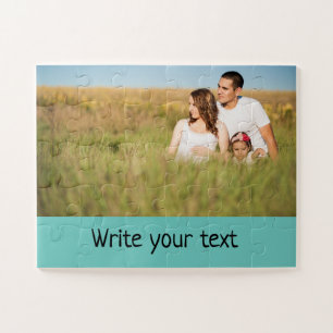 simple minimal add your text photo christmas     j jigsaw puzzle