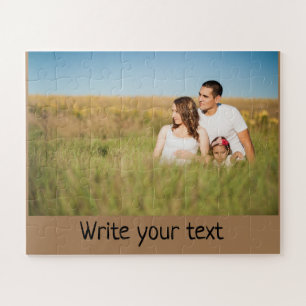 simple minimal add your text photo christmas j jigsaw puzzle