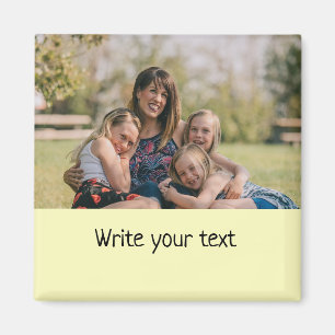 simple minimal add your text photo christmas magnet