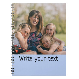 simple minimal add your text photo christmas n notebook