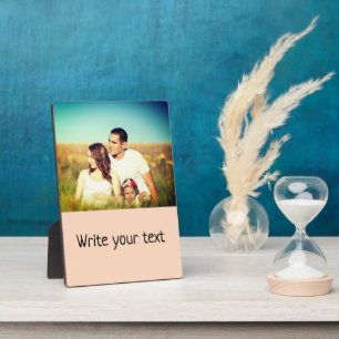 simple minimal add your text photo christmas plaque