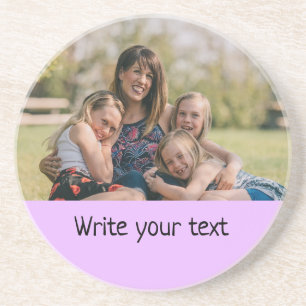 simple minimal add your text photo christmas    st coaster