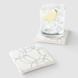 simple minimal add your text photo christmas stone coaster