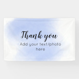 simple minimal add your text photo thank you water banner