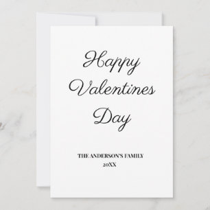 simple minimal add your text valentines card