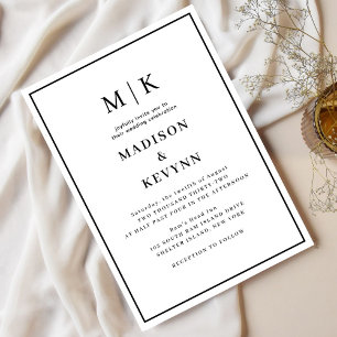 Simple Minimal and Chic   Wedding Invitation