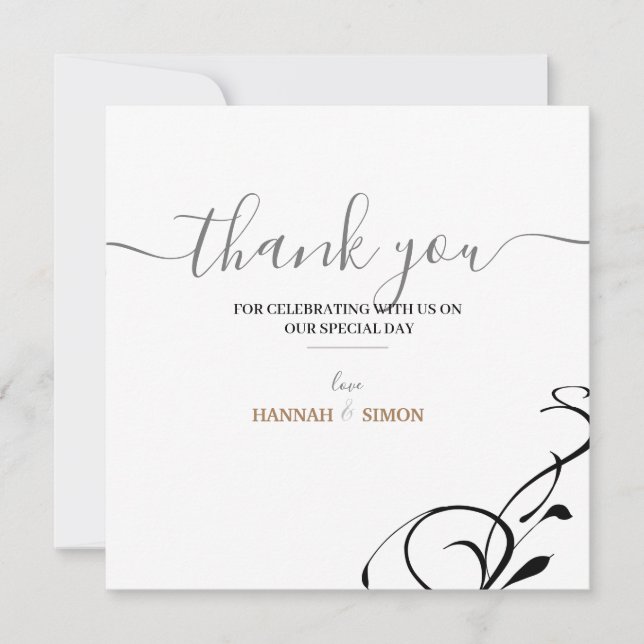Simple Minimal and Elegant Thank You Card (Front)