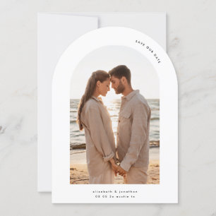 simple minimal arch 3 photo save the date