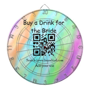 Simple minimal bachelorette buy a bride drink barc dartboard