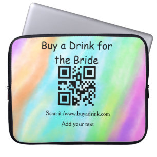 Simple minimal bachelorette buy a bride drink barc laptop sleeve