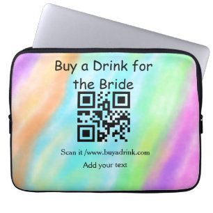 Simple minimal bachelorette buy a bride drink barc laptop sleeve