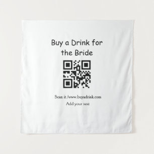 Simple minimal bachelorette buy a bride drink barc tapestry