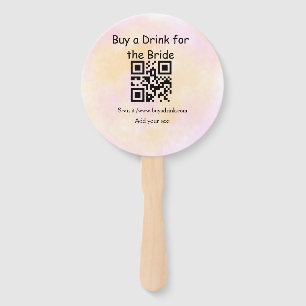 Simple minimal bachelorette buy a bride drink wate hand fan