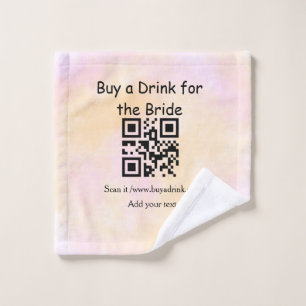 Simple minimal bachelorette buy a bride drink wate wash cloth