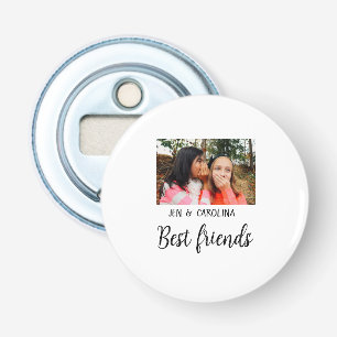 simple minimal best friends name add photo text le bottle opener