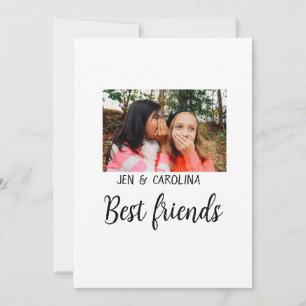 simple minimal best friends name add photo text le invitation
