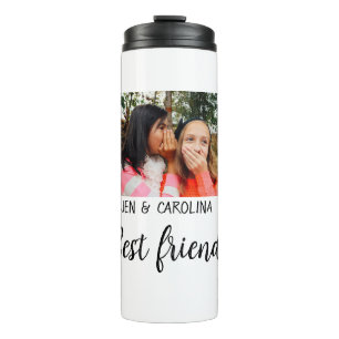 simple minimal best friends name add photo text le thermal tumbler
