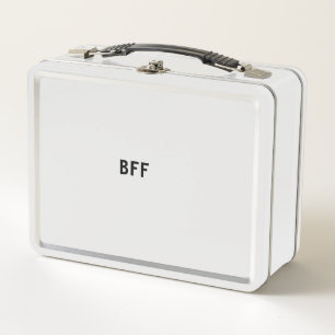 Simple minimal BFF best friends family custom name Metal Lunch Box