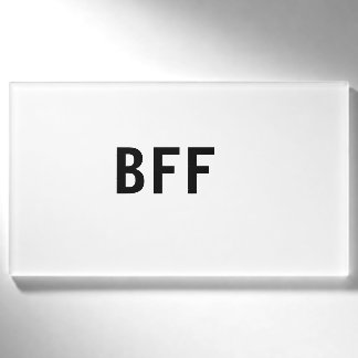 Simple minimal BFF best friends family custom name Tag
