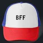 Simple minimal BFF best friends family custom name Trucker Hat<br><div class="desc">Design</div>