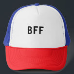 Simple minimal BFF best friends family custom name Trucker Hat<br><div class="desc">Design</div>