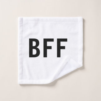 Simple minimal BFF best friends family custom name Wash Cloth