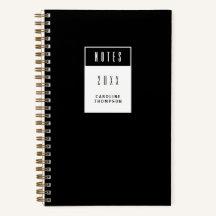 Simple Minimal Black and White Personalised
