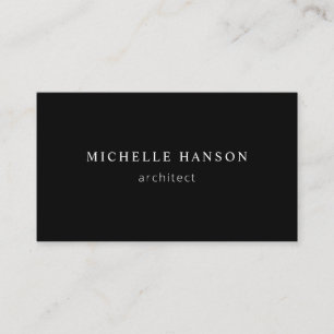 Simple Minimal Black and White Professional Business Card