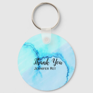 simple minimal black calligraphy thank you add nam key ring
