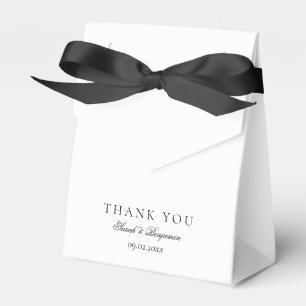 Simple Minimal Black & White Luxury Wedding Favour Box