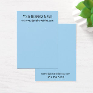 Simple, Minimal Blue Earring Holder Display Cards