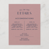 Simple Minimal Blush Navy Wedding Detail Enclosure