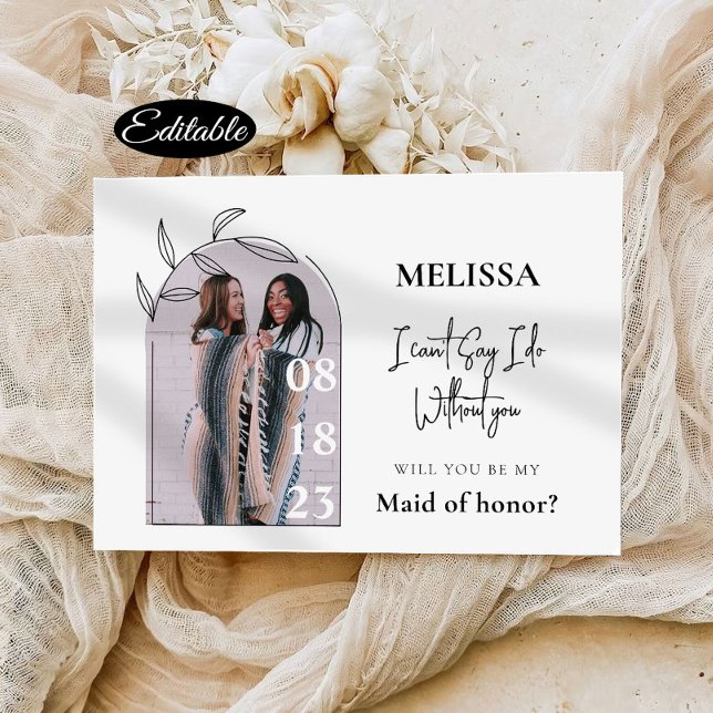 Simple Minimal Bridesmaid Proposal Card (Creator Uploaded)