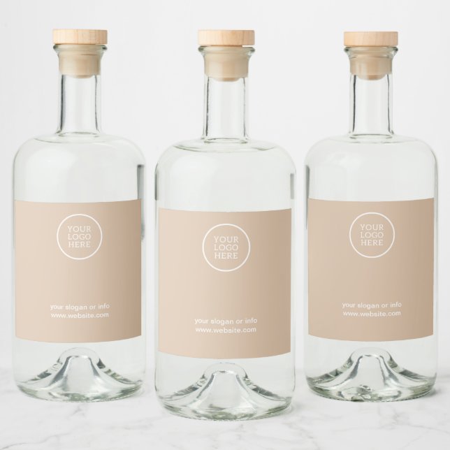 Simple Minimal Business Company Logo |  Corporate  Liquor Bottle Label (Bottles)