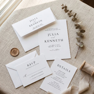 Simple Minimal Calligraphic Wedding Envelope