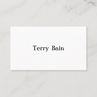 Simple Minimal Centre Front and Back Pan Am Business Card