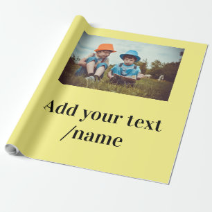 simple minimal christmas add your photo text     w wrapping paper